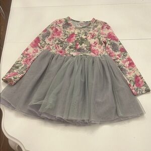 Blumarine Floral Pink and Green Kids Dress